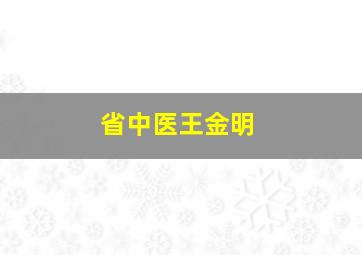 省中医王金明