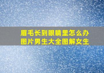 眉毛长到眼睛里怎么办图片男生大全图解女生