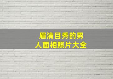 眉清目秀的男人面相照片大全