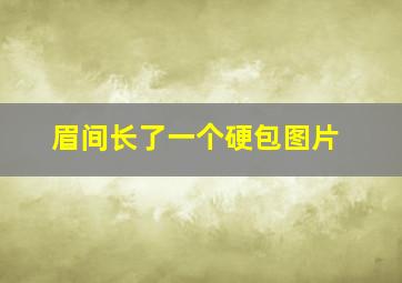 眉间长了一个硬包图片