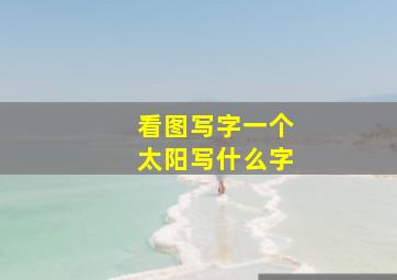 看图写字一个太阳写什么字