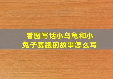 看图写话小乌龟和小兔子赛跑的故事怎么写