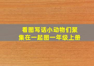 看图写话小动物们聚集在一起图一年级上册