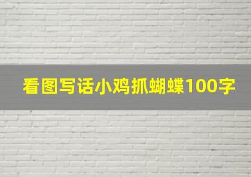 看图写话小鸡抓蝴蝶100字