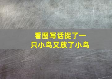 看图写话捉了一只小鸟又放了小鸟