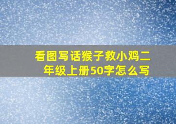 看图写话猴子救小鸡二年级上册50字怎么写