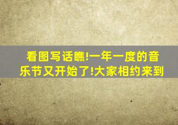 看图写话瞧!一年一度的音乐节又开始了!大家相约来到
