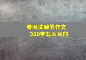 看图洗碗的作文300字怎么写的