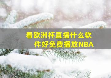 看欧洲杯直播什么软件好免费播放NBA