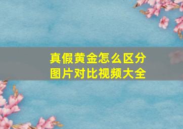 真假黄金怎么区分图片对比视频大全