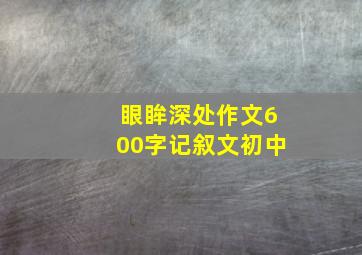 眼眸深处作文600字记叙文初中