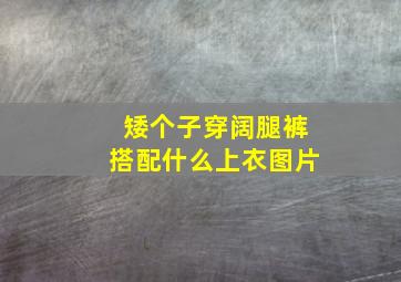 矮个子穿阔腿裤搭配什么上衣图片