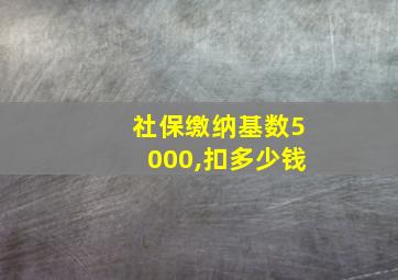 社保缴纳基数5000,扣多少钱