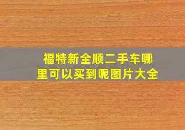 福特新全顺二手车哪里可以买到呢图片大全