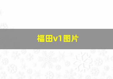 福田v1图片