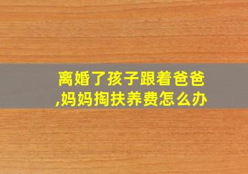 离婚了孩子跟着爸爸,妈妈掏扶养费怎么办