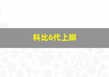 科比6代上脚