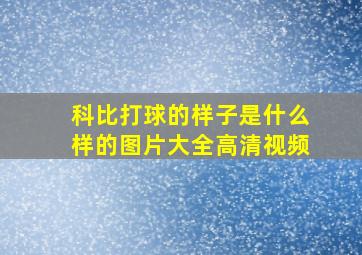 科比打球的样子是什么样的图片大全高清视频