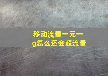 移动流量一元一g怎么还会超流量