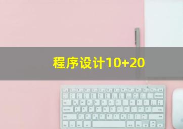 程序设计10+20