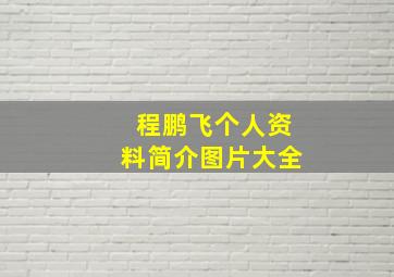 程鹏飞个人资料简介图片大全