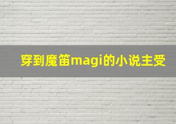 穿到魔笛magi的小说主受