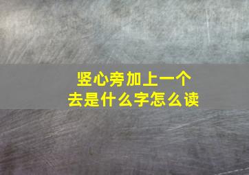 竖心旁加上一个去是什么字怎么读