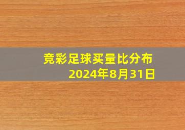 竞彩足球买量比分布2024年8月31日