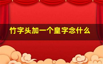 竹字头加一个皇字念什么