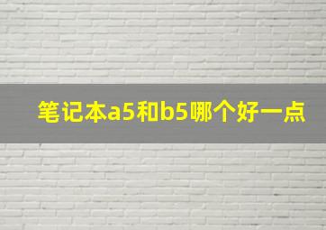 笔记本a5和b5哪个好一点