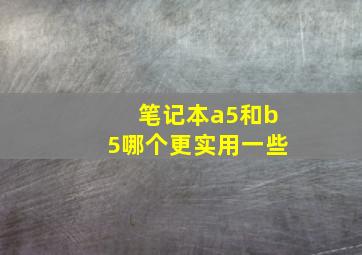 笔记本a5和b5哪个更实用一些