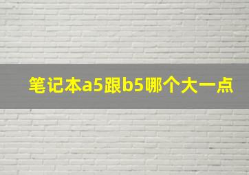 笔记本a5跟b5哪个大一点