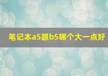 笔记本a5跟b5哪个大一点好