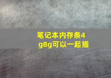 笔记本内存条4g8g可以一起插