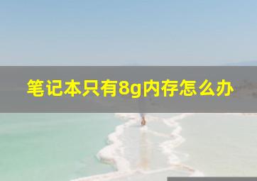 笔记本只有8g内存怎么办