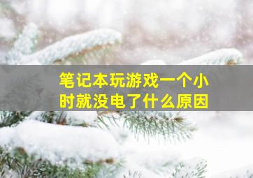 笔记本玩游戏一个小时就没电了什么原因