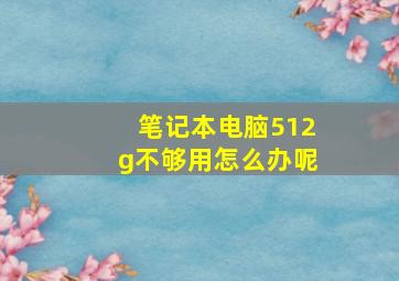 笔记本电脑512g不够用怎么办呢