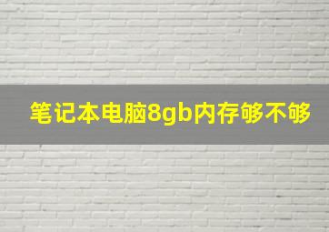 笔记本电脑8gb内存够不够