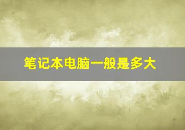 笔记本电脑一般是多大