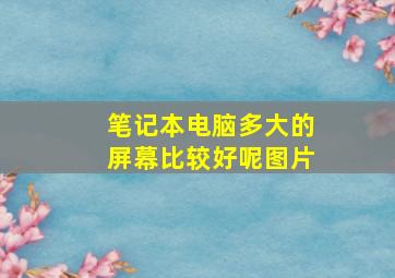 笔记本电脑多大的屏幕比较好呢图片