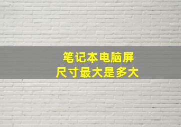 笔记本电脑屏尺寸最大是多大