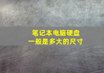 笔记本电脑硬盘一般是多大的尺寸