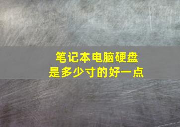 笔记本电脑硬盘是多少寸的好一点