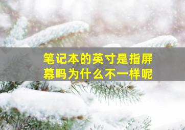 笔记本的英寸是指屏幕吗为什么不一样呢