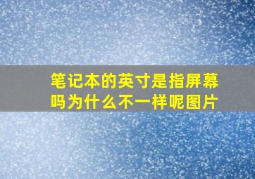 笔记本的英寸是指屏幕吗为什么不一样呢图片