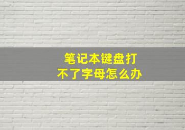 笔记本键盘打不了字母怎么办