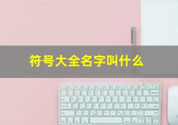 符号大全名字叫什么