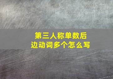 第三人称单数后边动词多个怎么写