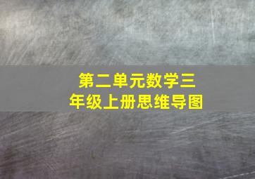 第二单元数学三年级上册思维导图