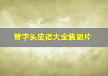 管字头成语大全集图片